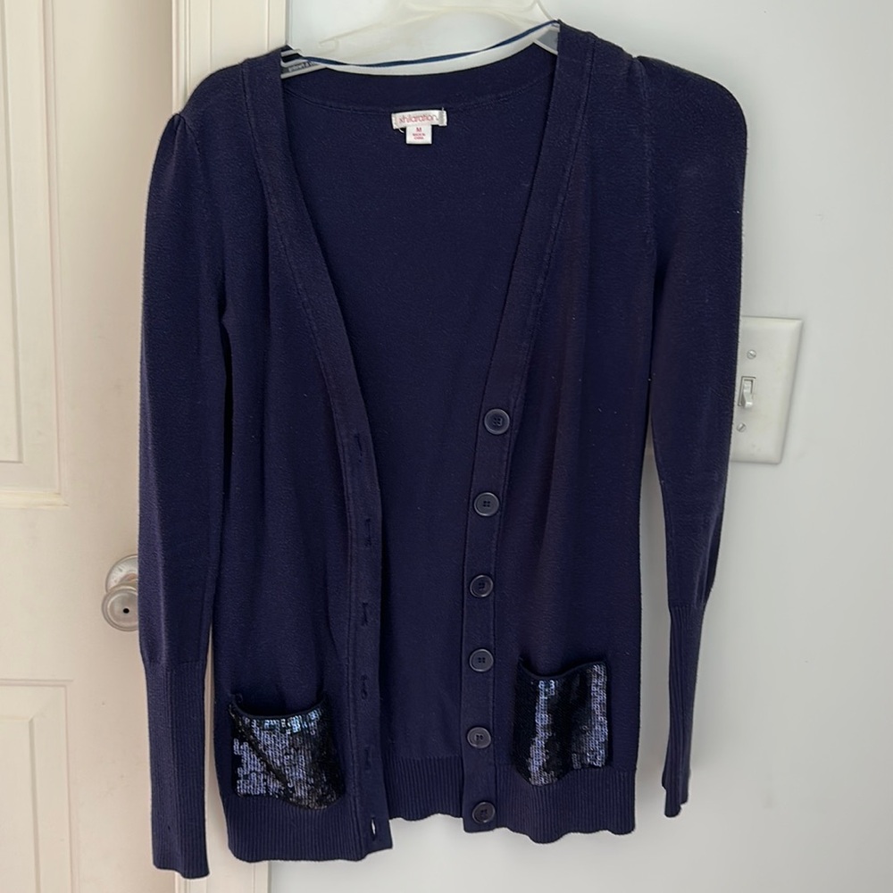 🌟2/$10🌟Xhilaration Sequin Pocket Long Sleeve Cardigan